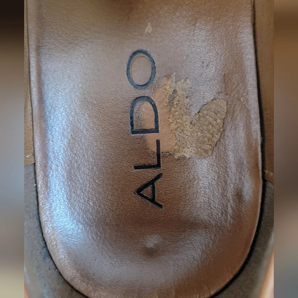 Men's Brown Dress‎ ShoeLace Up Wingtip Brogues Oxford Aldo Size 13 Leather